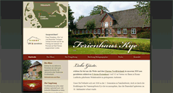 Desktop Screenshot of ferienhaus-kye-nordsee.de